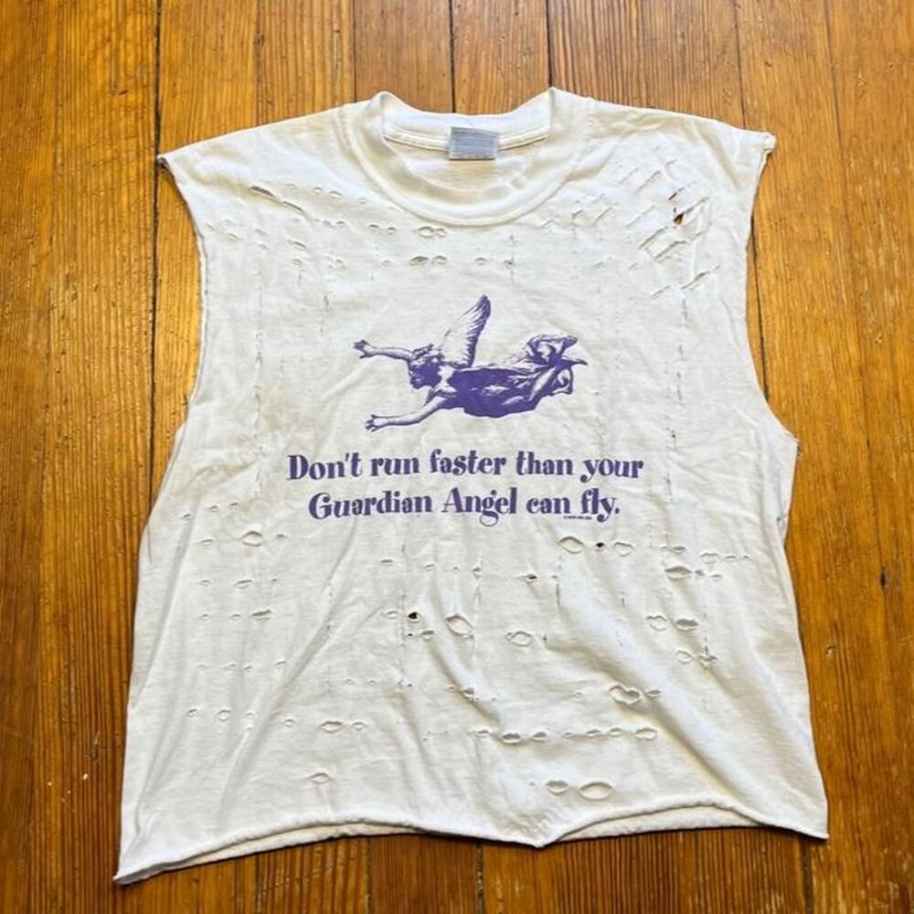 Gildan Men's White and Cream Vest